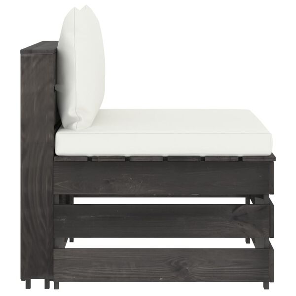 vidaXL Sodo komplektas su pagalvėlėmis, 3 dalių, impregnuota mediena