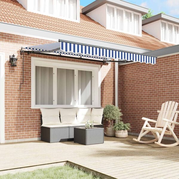 vidaXL I&scaron;traukiama markizė Mėlyna 250 x 200 cm audinys