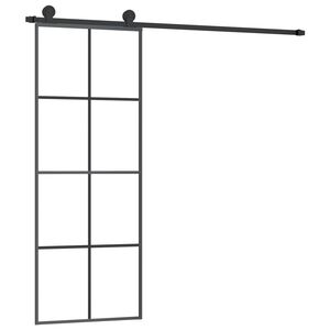 vidaXL Stumdomos durys su įrangos rinkiniu, 76x205cm, ESG ir aliuminis