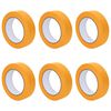 vidaXL Dažytojo maskavimo juostos 6 vnt. Geltona 25mm x 50m Popierius