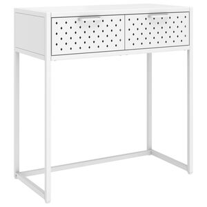 vidaXL Konsolinis staliukas, baltos spalvos, 72x35x75cm, plienas