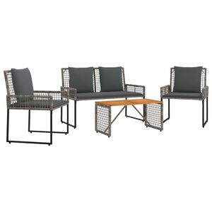 vidaXL Lauko baldų komplektas su pagalve plienas