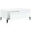 vidaXL Kavos staliukas, baltas, 90x50x36,5cm, mediena, blizgus