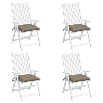vidaXL Kėdės pagalvėlės, 4vnt., taupe, 40x40x7cm, oksfordo audinys