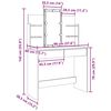 vidaXL Kosmetinis staliukas su LED lemputėmis, medienos, 96x40x142cm