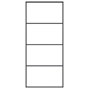 vidaXL Stumdomos durys, juodos, 90x205cm, ESG stiklas ir aliuminis