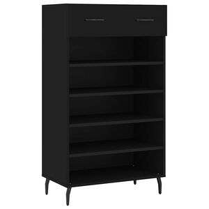 vidaXL Spintelė batams, juodos spalvos, 60x35x105cm, apdirbta mediena