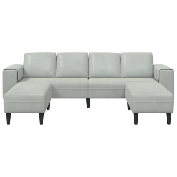 vidaXL Svetainės sofa 3 pcs &Scaron;viesiai pilka