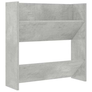 vidaXL Sieninė spintelė batams, betono pilkos spalvos, 60x18x60cm, MDP