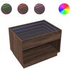 vidaXL Kavos staliukas su Infinity LED lemputėmis, rudas, 70x50x50cm