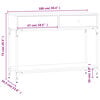 vidaXL Konsolinis staliukas, juodas, 100x34,5x75cm, apdirbta mediena