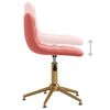 vidaXL Biuro kėdė, rožinės spalvos, aksomas (334155)