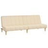 vidaXL Dvivietė sofa-lova, kreminės spalvos, audinys