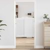 vidaXL varstomos durys su žaliuzėmis Design 1-Pair White 90x80 cm