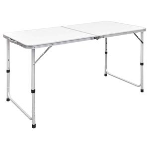 vidaXL Sulankstomas stovyklavimo stalas, 120x60cm, aliuminis