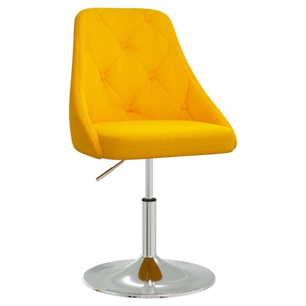 vidaXL Baro taburetė, garstyčių geltonos spalvos, audinys