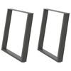 vidaXL Valgomojo stalo kojos, 2 vnt., antracito spalvos, 80x(72-73) cm, plienas, U formos