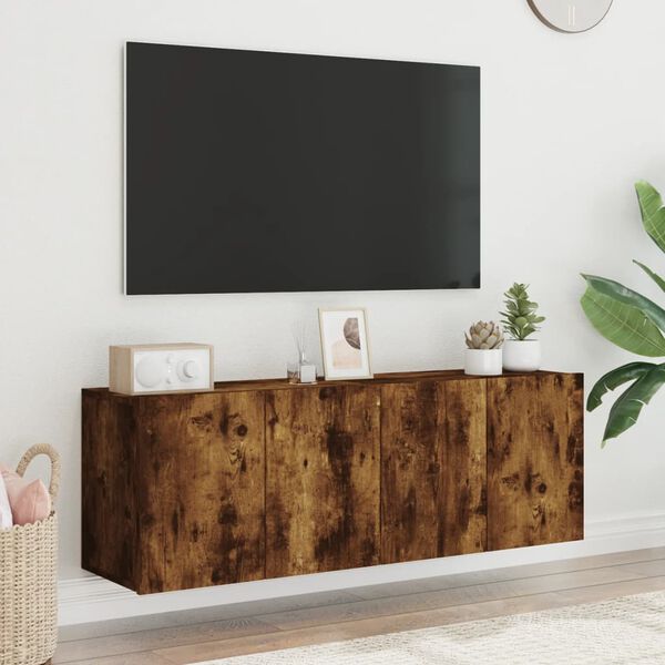 vidaXL Sieninės TV spintelės, 2vnt., dūminio ąžuolo, 60x30x41cm