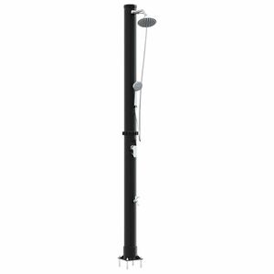 vidaXL Lauko saulės du&scaron;as 20 l PVC ir aliuminis Juoda
