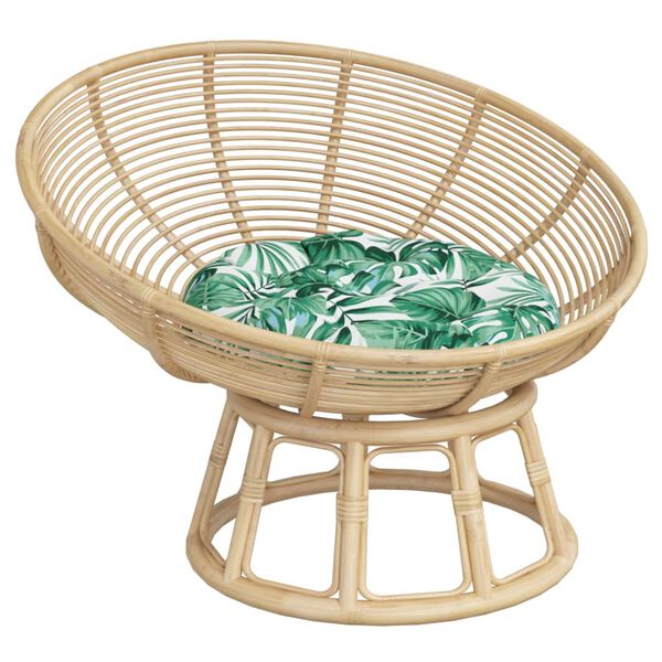 vidaXL Pagalvėlė, 60x11cm, oksfordo audinys, apskrita, su lapais