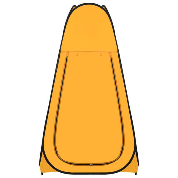 vidaXL Išskleidžiama dušo palapinė, geltonos spalvos