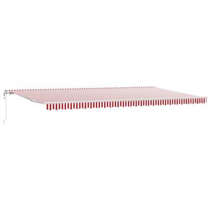 vidaXL I&scaron;traukiama markizė Raudona ir balta 600 &times; 300 cm