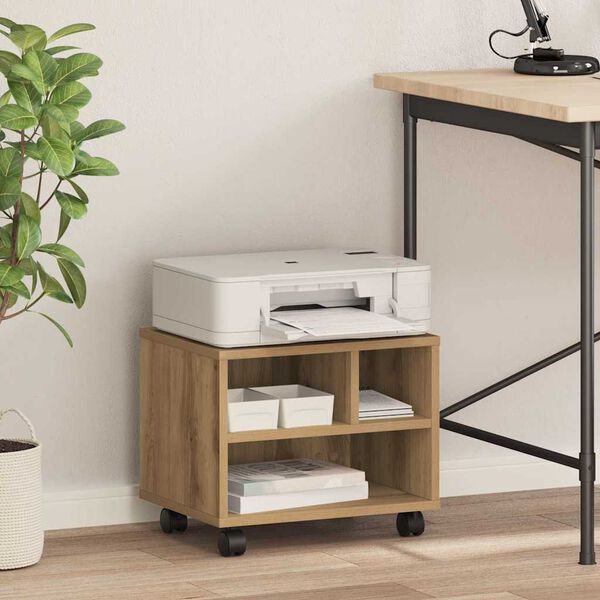 vidaXL Spausdintuvo laikiklis Amatininkų ąžuolas 41 x 32 x 34,5 cm