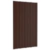 vidaXL Stogo plok&scaron;tė 12 vnt. Ruda 80 x 45 cm Galvanizuotas plienas