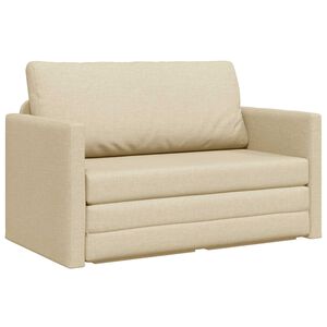 vidaXL Sofa lova 110cm Kreminė audinys