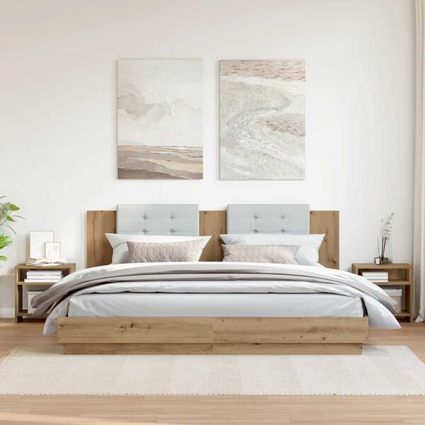 vidaXL Naktinės spintelės, 2vnt., artisano ąžuolo, 40x30x40cm, mediena