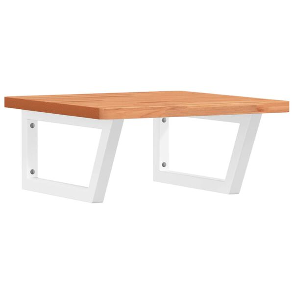 vidaXL Lentyna praustuvui, plienas ir bukmedžio medienos masyvas