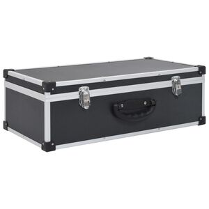 vidaXL Kompaktinių diskų dėklas 80 diskų, juod. sp., aliuminis, ABS