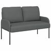 vidaXL Sofos su pagalve 110cm Tamsiai pilka fanera