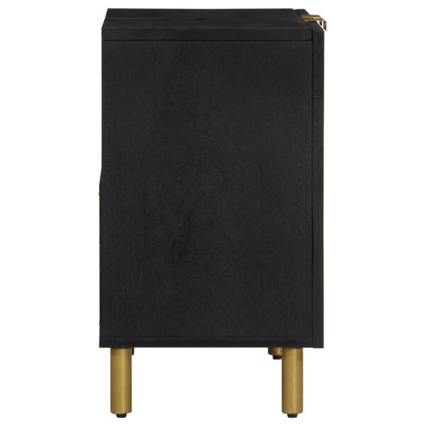 vidaXL Vonios Kriauklė Spintelė Juoda 62x33x58 cm Engineered Wood