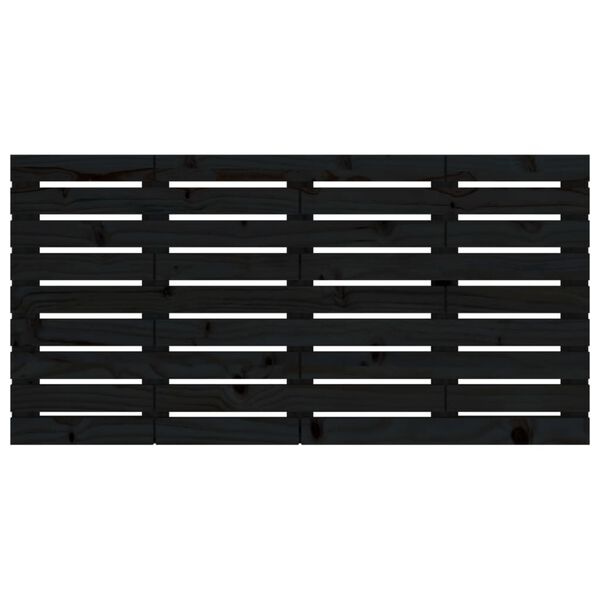 vidaXL Sieninis galvūgalis, juodas, 156x3x63cm, pu&scaron;ies masyvas