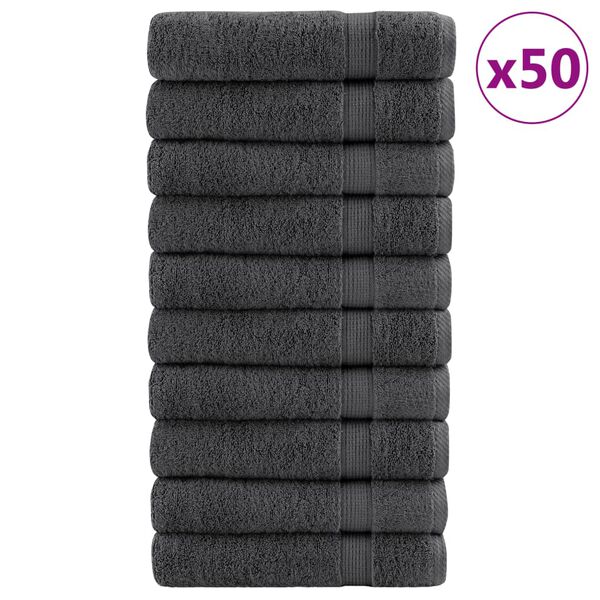 vidaXL Rank&scaron;luosčiai rankoms, SOLUND, 50vnt. antracito 50x100cm 600g/m&sup2;