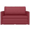 vidaXL Sofa lova 110cm Vyno raudona Dirbtinė Oda