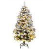 vidaXL Kalėdų eglutė su &scaron;arnyrinėmis &scaron;akomis/LED/žaisliukais, 150cm