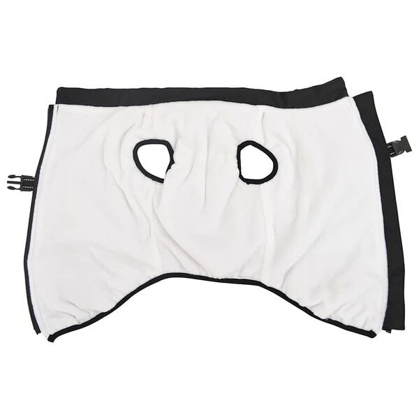 vidaXL &Scaron;unų kailis su diržais, atsparus vandeniui, juodas, L52