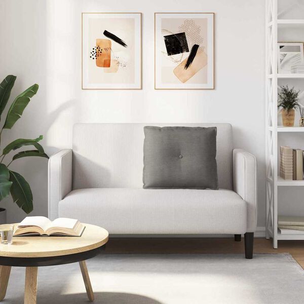 vidaXL Apsaugos Pagalvė &Scaron;viesiai pilka 60 x 50 cm Kordūrinis audinys