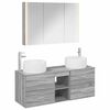 vidaXL Vonios baldų rinkinys 4 pcs Pilka Sonoma