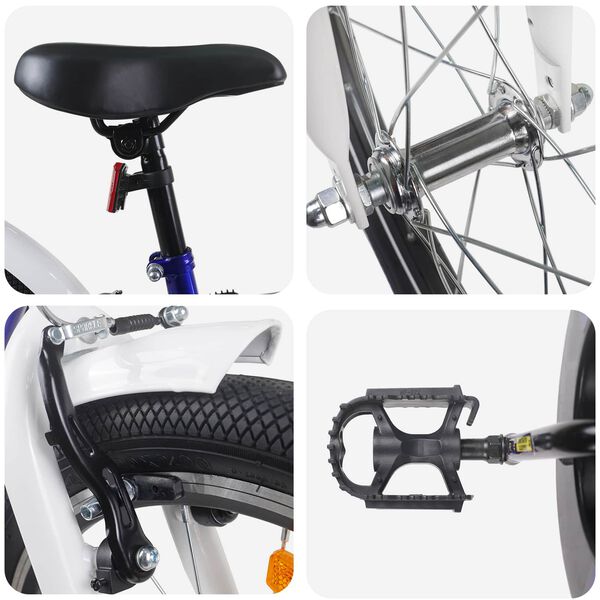 vidaXL Vaikų Dviratis 20 Colių 6-11 metų amžiaus Mėlyna Balta