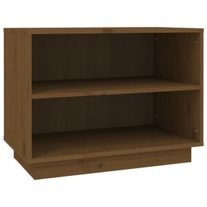 vidaXL Spintelė batams, medaus ruda, 60x34x45cm, pu&scaron;ies masyvas