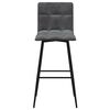 vidaXL Baro taburetės, 2vnt., tamsiai pilkos spalvos, aksomas