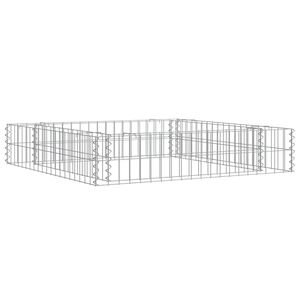 vidaXL Auk&scaron;tas gabiono lovelis, 100x100x20cm, galvanizuotas plienas