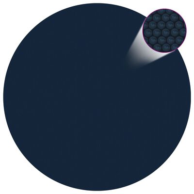 vidaXL Saulę sugerianti baseino plėvelė, juoda/mėlyna, 381cm, PE