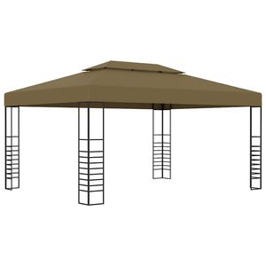 vidaXL Pavėsinė, taupe spalvos, 3x4m, 180g/m&sup2;