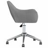 vidaXL Pasukamos valgomojo kėdės, 6vnt., &scaron;viesiai pilkos, audinys