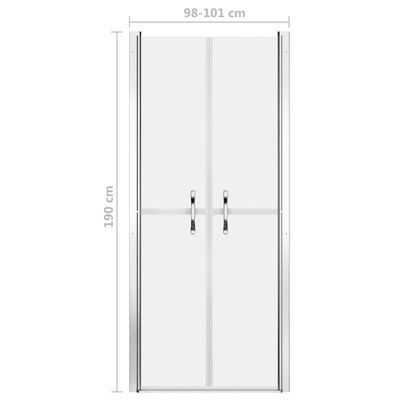vidaXL Dušo durys, matinės, 101x190cm, ESG