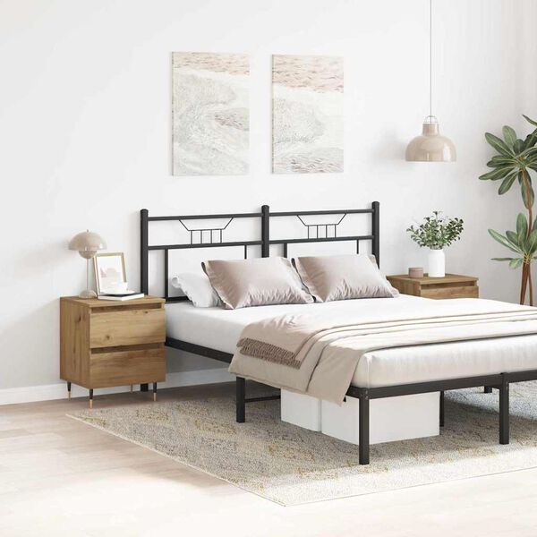 vidaXL &Scaron;alia lovos spintelė 2 pcs Amatininkų ąžuolas 40 x 35 x 50 cm